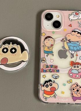 磁吸支架适用华为pocket2折叠屏mateX6手机壳p50三星zflip3/4/5舞蹈VIVOX卡通v荣耀蜡笔小新oppofindn3flip软