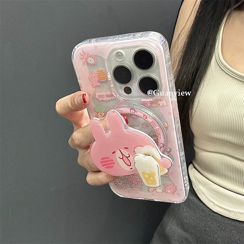 磁吸旋转支架ins适用小米14/13U卡娜赫拉啤酒10手机壳红米Turbo3新款k70/60/note12t/civi4pro少女k40/50软套