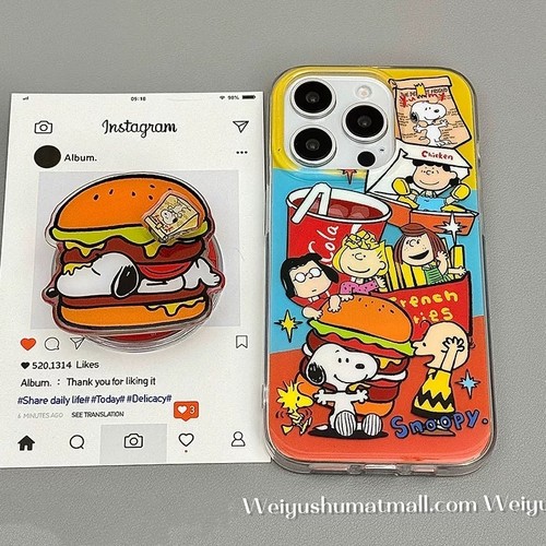 磁吸支架适用oneplus11一加12手机壳ace竞速版1+ACE5V创意汉堡史努比薯条8t/10/9女7TPRO/9RT/6t软套NordCE13