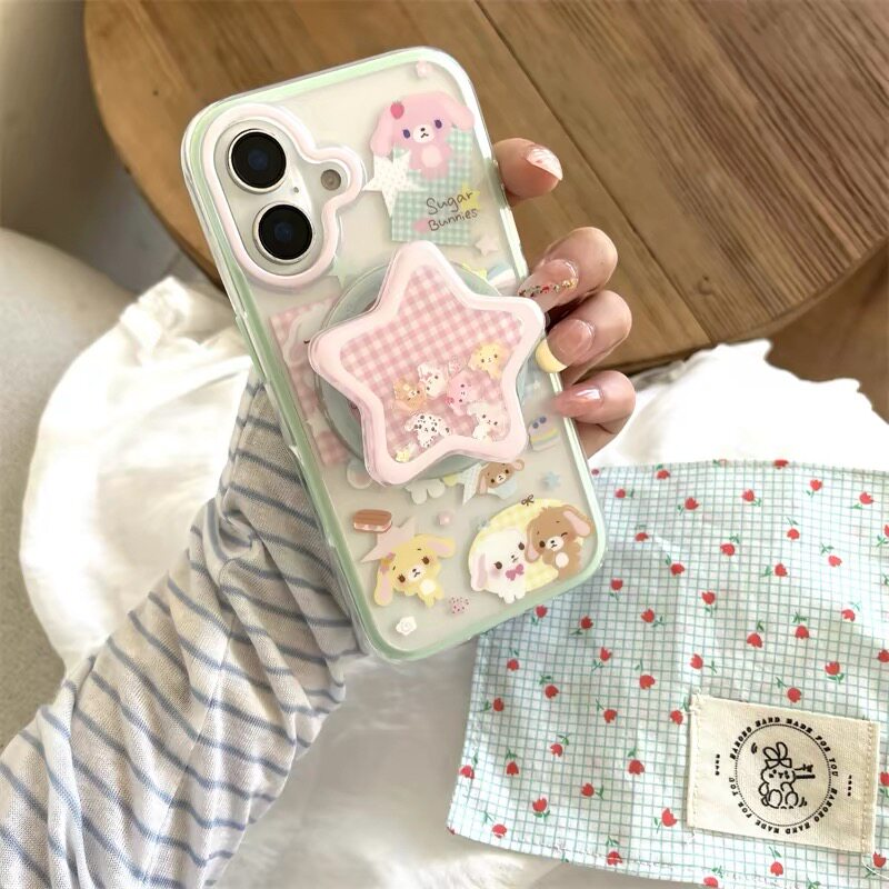 双层边框二合一适用iPhone16pro苹果17promax手机壳15pro绿框女款14pro保护套Air磁吸支架13mini啵啵兔12软壳