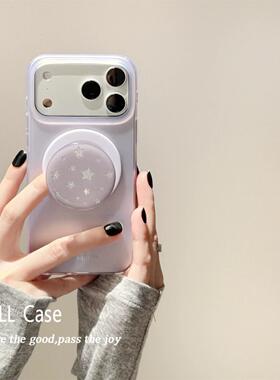 磁吸支架适用oneplus11一加12手机壳ace竞速版1+ACE5V简约紫色银色闪粉星星8t/10/9女7TPRO/9RT/6t软NordCE13