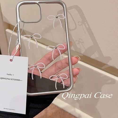 ins风电镀适用oppoA3活力reno12/k11/10/reno87954SE手机壳蝴蝶结findx7/x6女A3pro/a57/58/92s小众法式A1x软