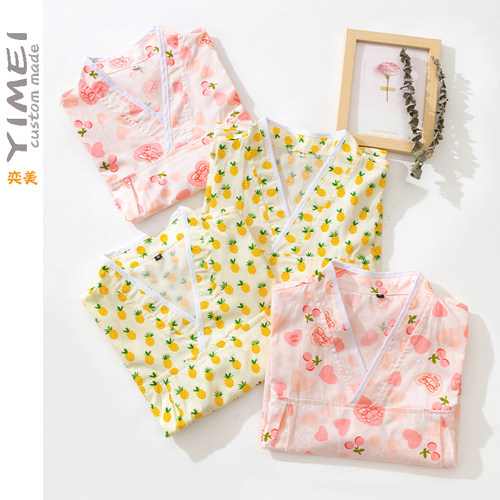 纯棉汗蒸服女款印花可