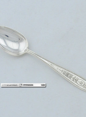 美国银餐具 INTERNATIONAL 纯银茶匙/小餐勺 1924年WEDGEWOOD款