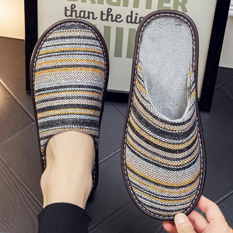 秋冬季家居布艺拖鞋男女情侣室内防滑居家软底包头保暖家用1119h