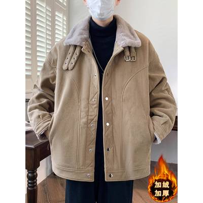 秋冬季新款派克服大衣男款2025衣加绒感休闲彷服1208n