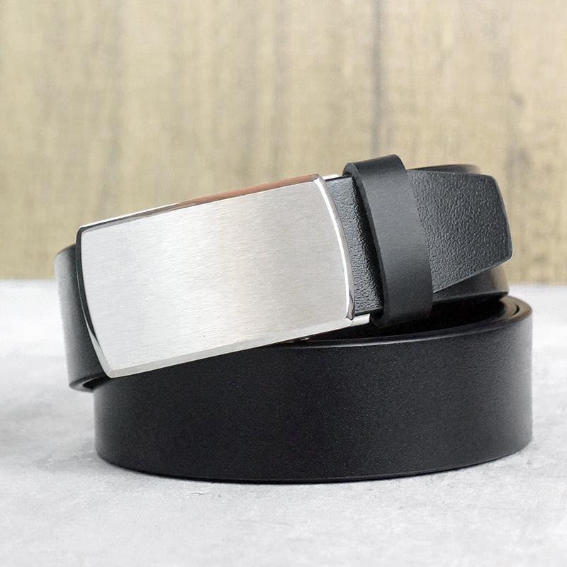 皮带男士2025新款男商务裤带休闲男简约自动扣腰带0902h