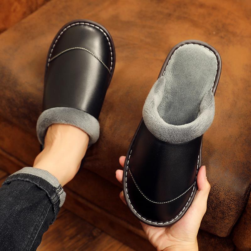 秋冬季家用拖鞋男女室内居家防滑木地板厚底保暖家居拖鞋1119h