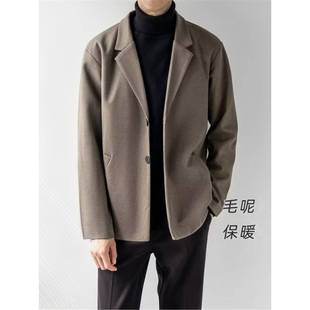 上衣常规单件西式 商务休闲小套装 短外套1222e 夹克男士 秋冬套装