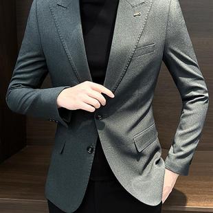 单西服时尚 痞帅西装 潮流商务休闲修身 秋冬韩版 高级12211e 外套男士