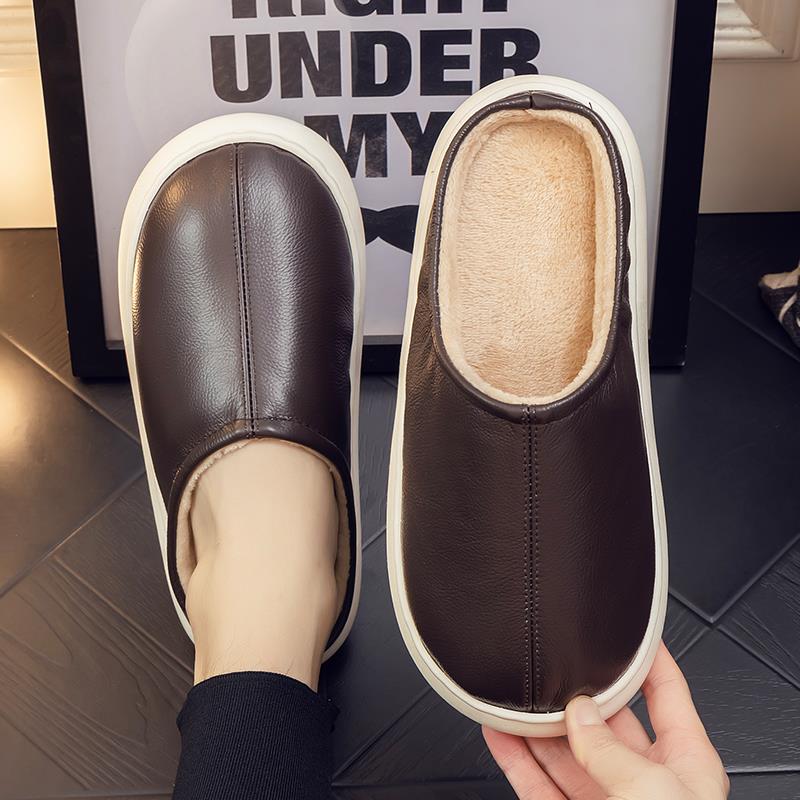 冬季软底加绒全面家用客用保暖拖鞋男居家防滑1119h