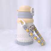 乐扣乐扣儿童保温杯水壶手提绳手拎水杯短款 绳子卡扣纯手工编制