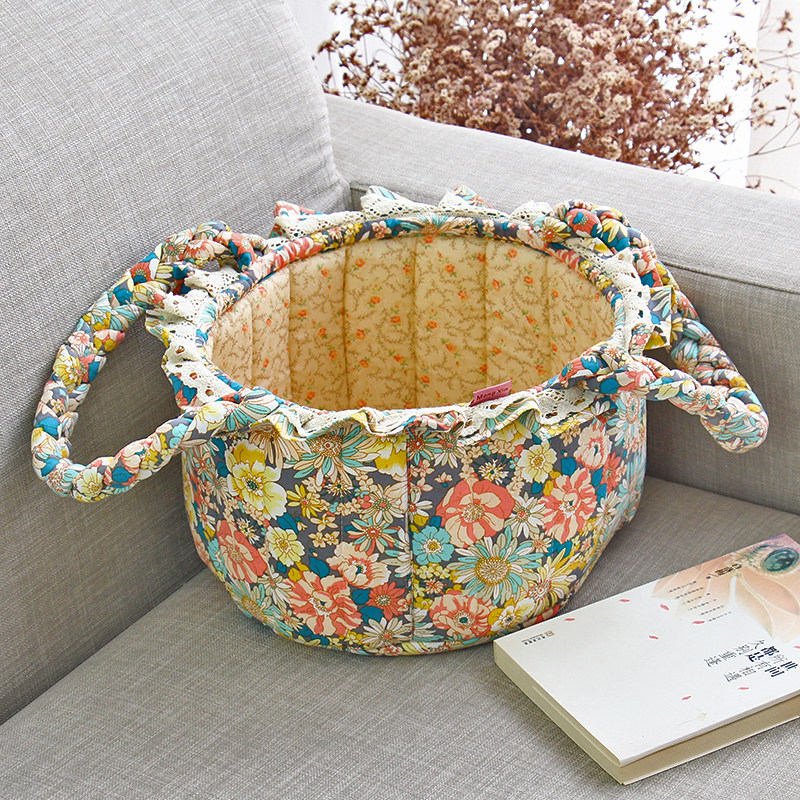 韩式棉布收纳篮妈眯包网红布筐