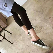 出口单 女夏 客供好料竹炭纤维超大弹力巨显瘦凉快百搭打底裤