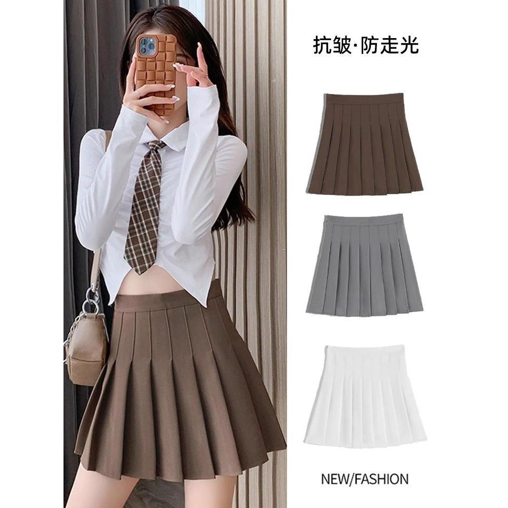 西装百褶裙2025夏季学生小个子显瘦高腰安全裤JK短裙女半身A字裙