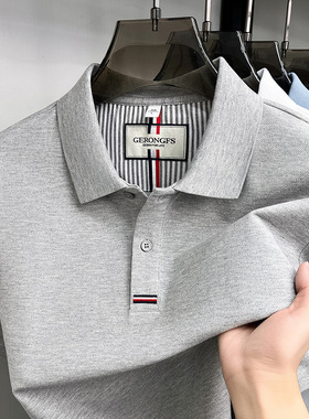 男装ggvv正品牌简木长绒纯棉230克男士polo衫2026夏季新款翻领休