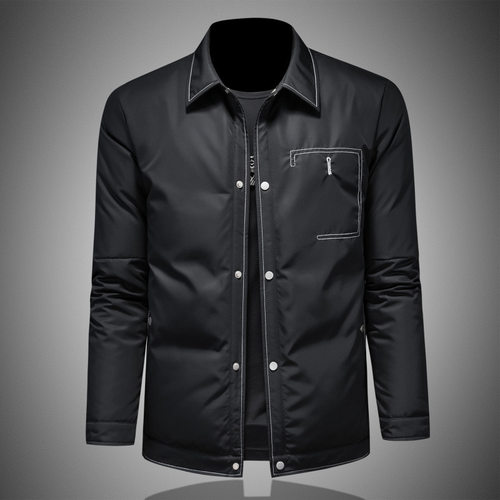 京东bsija男装官方正品牌七彩马2025冬季新款白鸭绒男士翻领羽绒