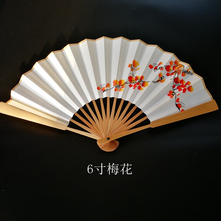 手绘竹扇子迷你手写便携扇子
