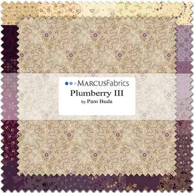 美国进口印花布-Plumberry III 拼布娃衣用纯棉印花布料