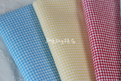 日本进口yuwa纯棉印花布料 千鸟格基础拼布娃衣布料松山风