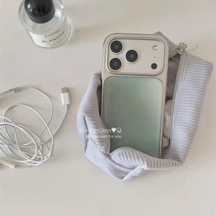 纯色系渐变抹茶绿韩系新款 银边滴胶手机壳适用苹果iPhone17promax高级感保护套小众16plus亮面15pro14防摔13