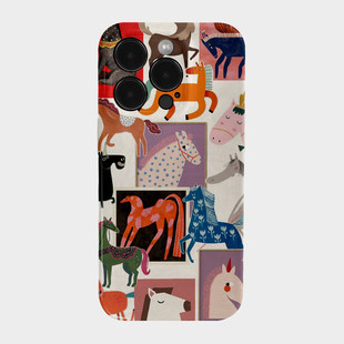 群马祝福适用iPhone17苹果16promax马年手机壳保护外壳15超好看独特14本命年高级感小众13不会撞壳艺术mate80