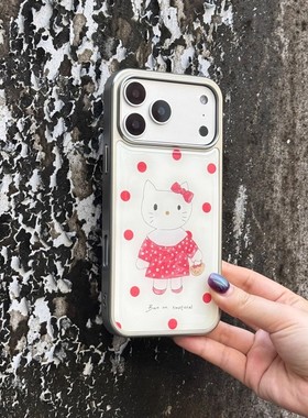 凯蒂女士hellokitty ins手机壳适用苹果iPhone17promax高级感16保护15亮面14pro13防摔可爱12/11pro秋冬新款