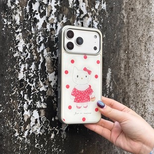 凯蒂女士hellokitty ins手机壳适用苹果iPhone17promax高级感16保护15亮面14pro13防摔可爱12/11pro秋冬新款