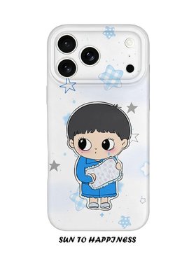 适用iPhone17promax苹果14opporeno15新款mate70华为p80荣耀500菲林手机壳13小米16vivos30x200情侣可爱男孩