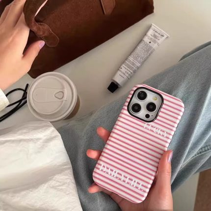 韩风ins小众简约红白条纹菲林壳二合一苹果16pro手机壳iPhone15新款14pro磨砂13pro高级13防摔12日韩11保护壳