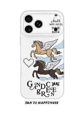 适用iPhone17promax苹果14opporeno15新款mate70华为p80荣耀500菲林手机壳13小米16vivos30x200马年个性飞马