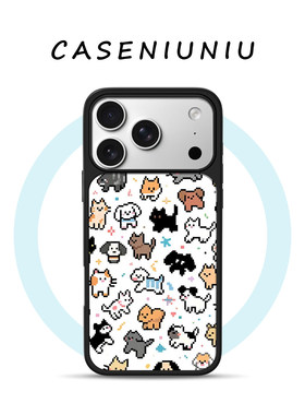可爱卡通像素猫咪适用苹果华为小米手机壳磁吸iPhone17promax新款16趣味15创意14高颜值13高级感手机壳超好看
