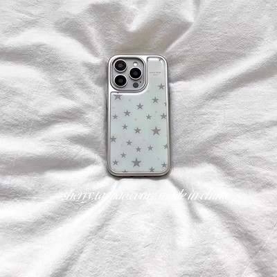 奶油灰色星星韩系新款手机壳