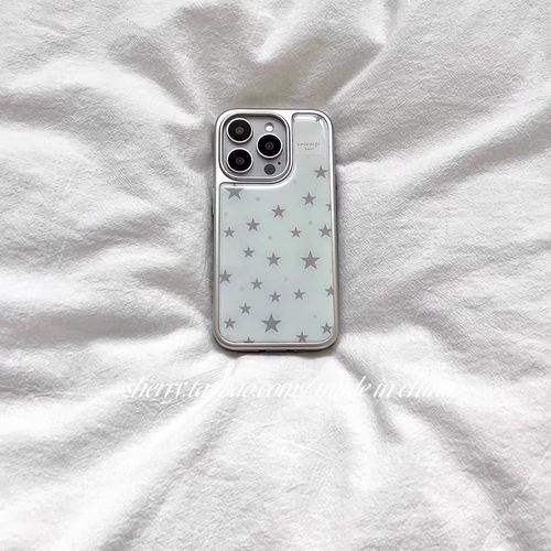 奶油灰色星星韩系新款手机壳