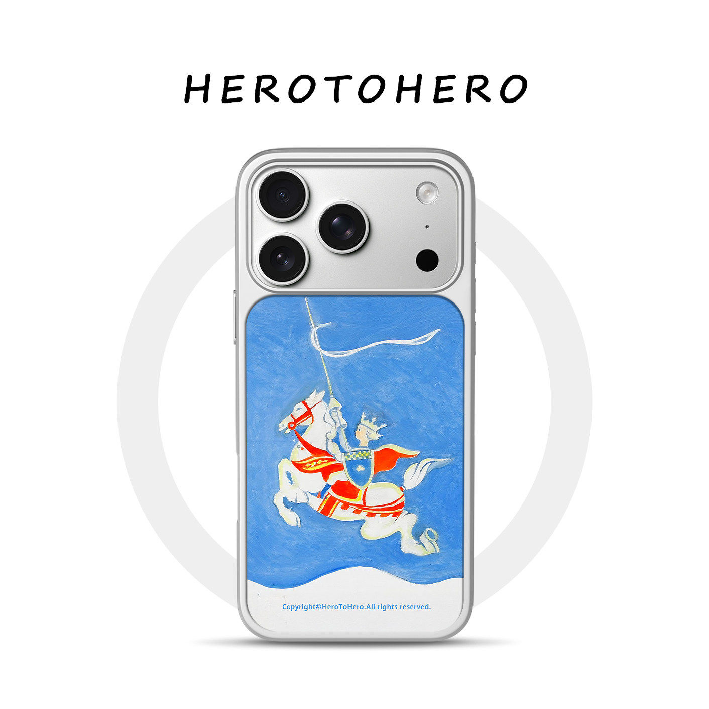 白马骑士适用苹果小米手机壳17promax磁吸iPhone16新款蓝色15小众高级14艺术复古13独特12不撞款手机壳超好看