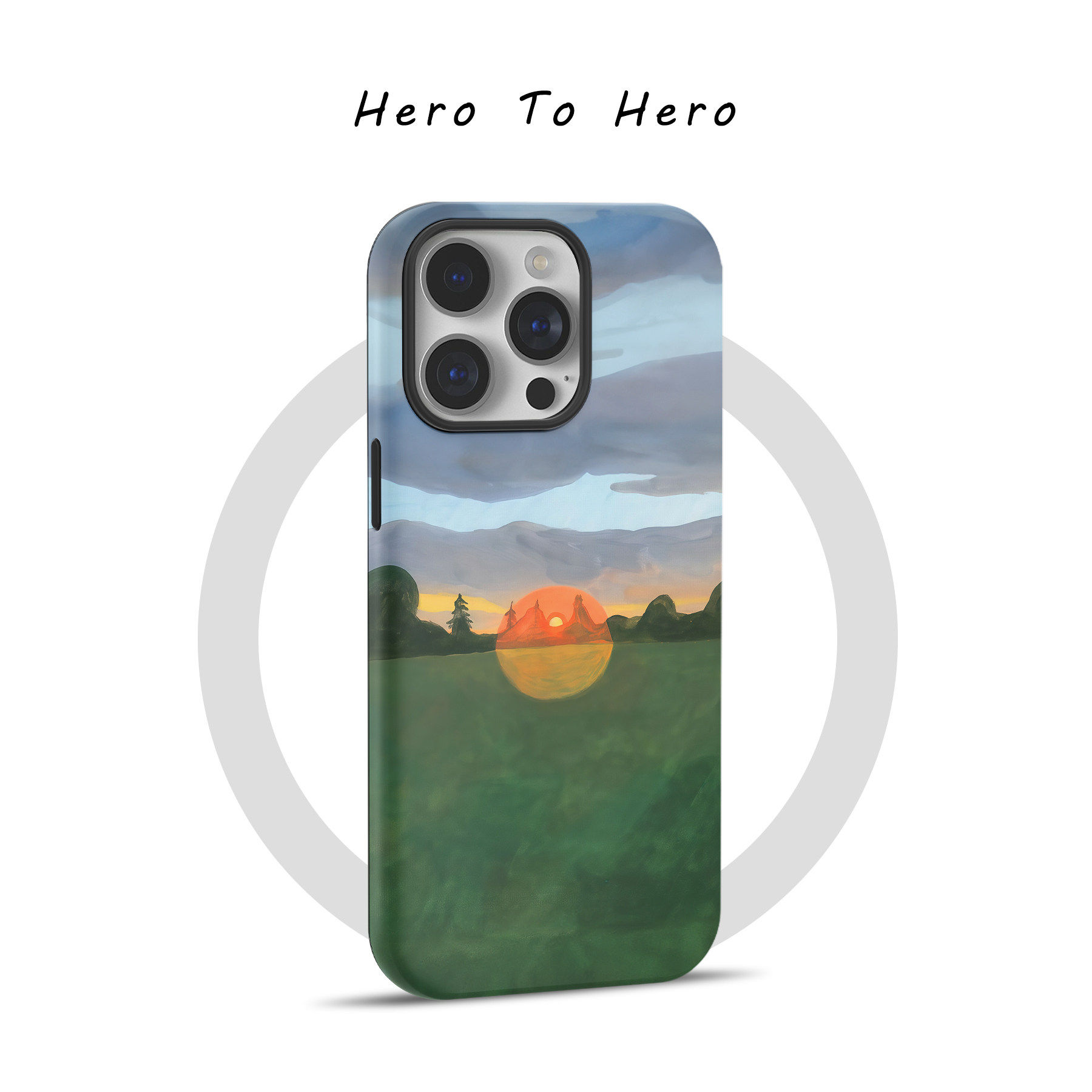 初升太阳适用苹果小米手机壳磁吸iPhone17promax新款创意16油画艺术15小众高级14独特巨好看13简约菲林手机壳