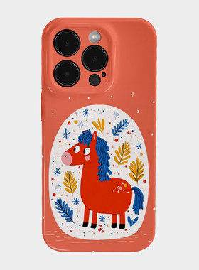 红色小马 适用iPhone苹果17promax手机壳保护套air新款2026马年16可爱趣味15韩系ins风14小众不会撞壳mate80