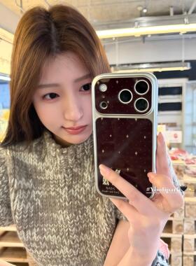 由里公园ins新年梦幻高级感星星波点小马17适用17pro苹果17ProMax手机壳iPhone16全包14新款16Promax保护套女