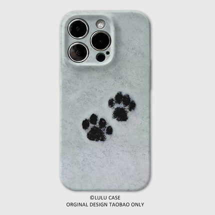适用于iPhone17Promax萌趣雪地爪印苹果16promax手机壳14plus磁吸Air卡通12软壳11高级感15pro可爱苹果13pro
