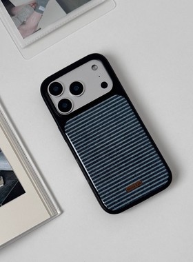 简约ins牛仔条纹手机壳适用苹果iPhone17promax高级感保护套小众16plus亮面15pro14防摔简约13气质