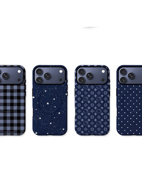 适用于苹果17Air手机壳iphone16深蓝系列15Promax双层菲林14PLus磁吸Magsafe磨砂亮面13防摔保护套高级感男女