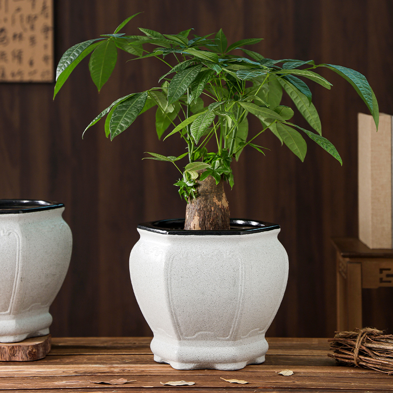 古典陶瓷花盆新中式家用花盆