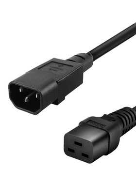 C14-C19服务器电源延长线C14转C19红色蓝色PDU美标14AWG15AUL认证
