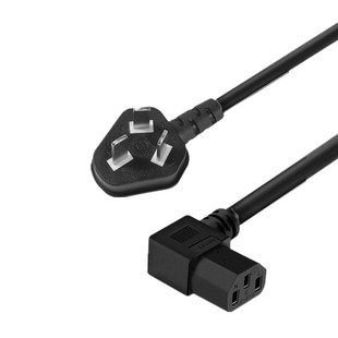 品字尾C13左弯电源线弯头直角电源线拐角弯头品字尾超短0.5米1米