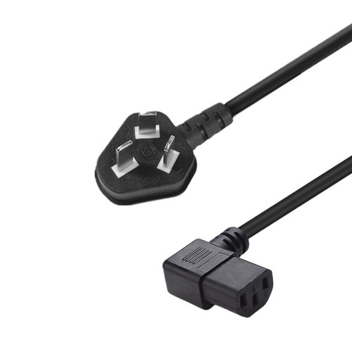 双90度机箱电脑电源线弯头直角电源线拐角弯头品字尾1米2米3米