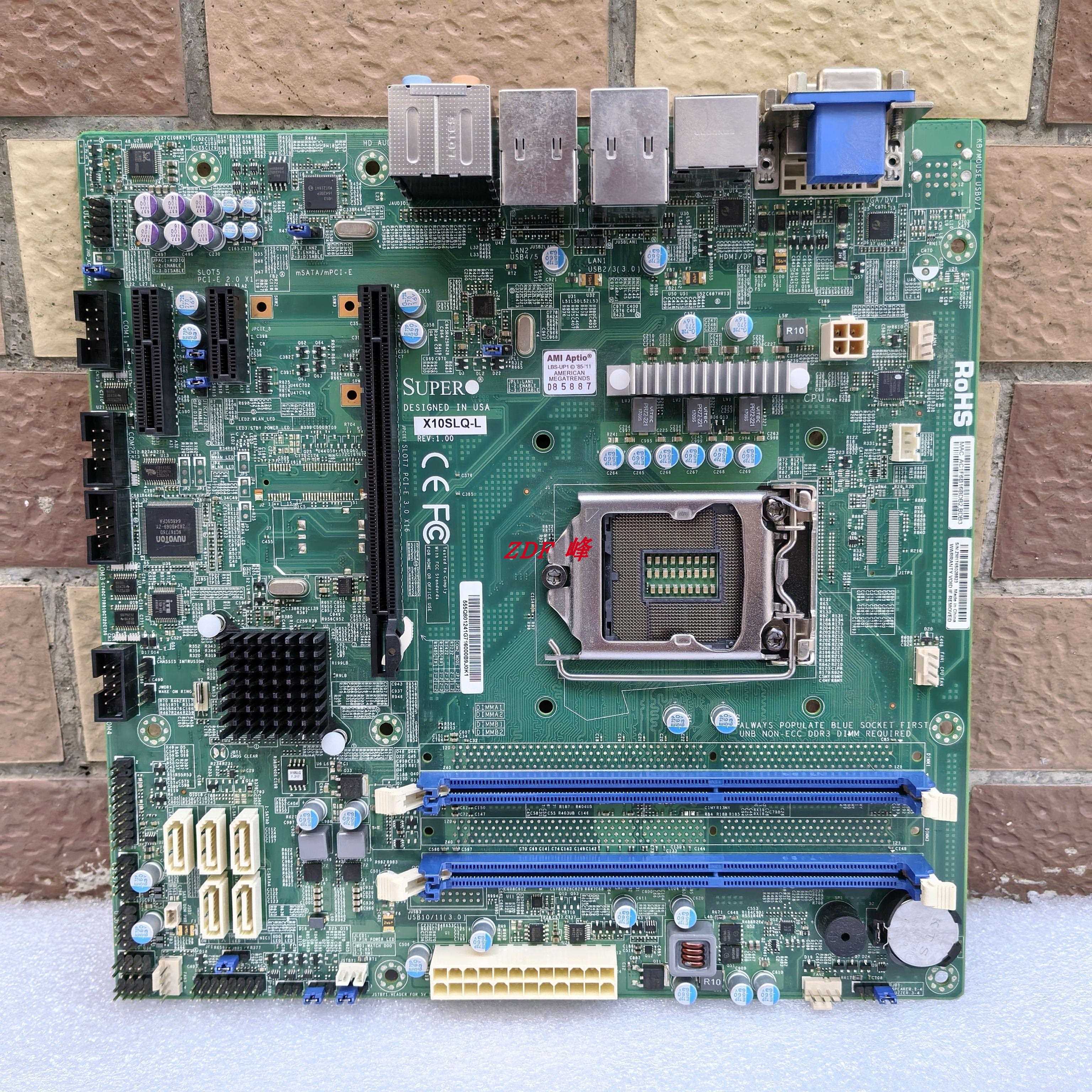 超微 SUPERO X10SLQ-L REV:1.0 1150针接口 电脑服务器主板