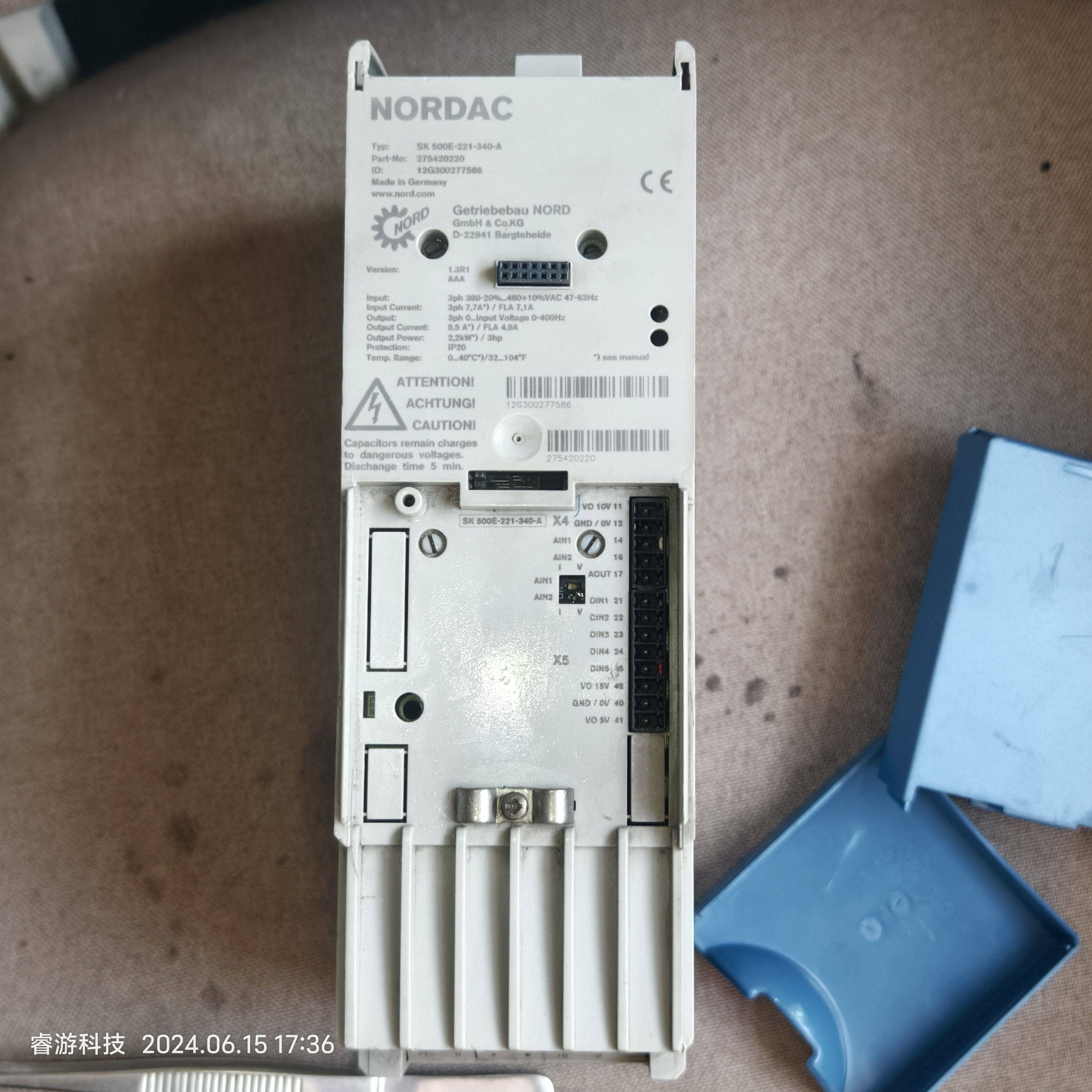 Ersa 波峰焊Nordac变频器 SK 500E-221-340-A-ERS 二手包好