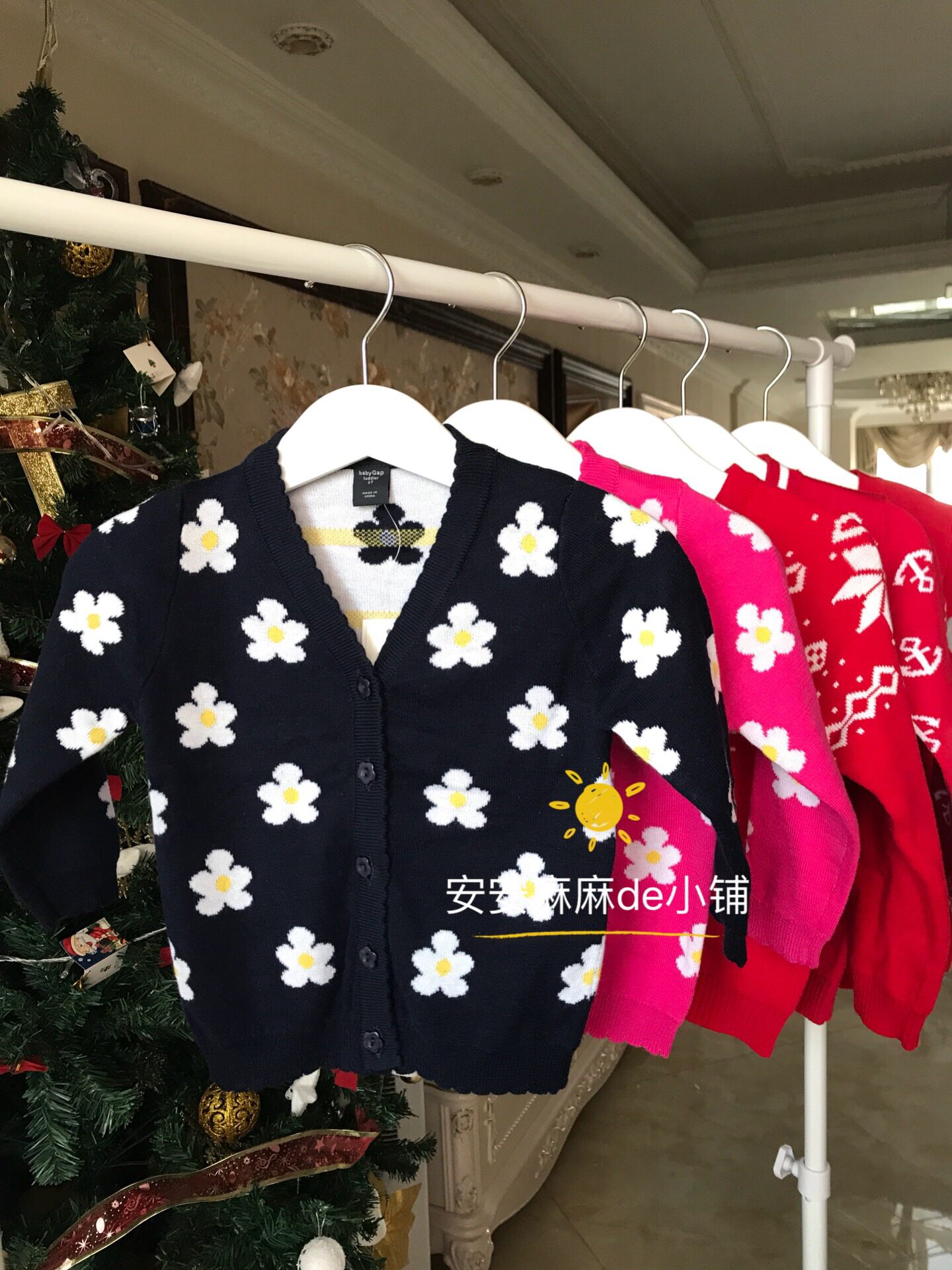 G家特价毛衣100%纯棉棉线针织男女儿童超级柔软秋冬新款婴儿开衫