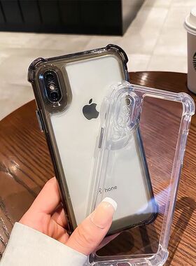 加强防摔适用苹果xsmax手机壳iphone13透明xr全包16高透14pro硅胶78plus简约11保护套15男士12加厚气囊保护套