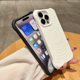 保护套 11经典 ins黑白色磁吸波漾壳适用苹果15Pro手机壳16 iPhone14防摔13简约纯色12ProMax磨砂高级明星同款